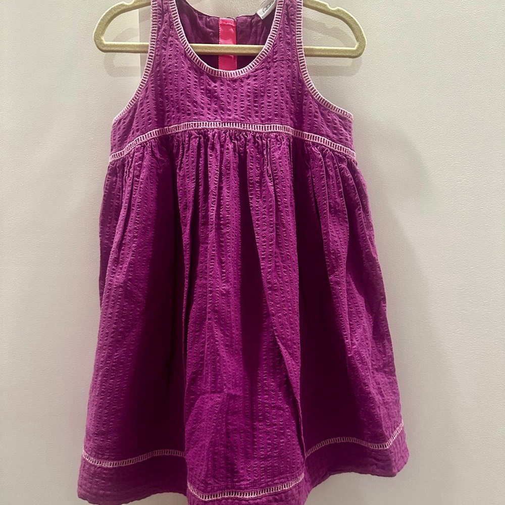 Purple Sleeveless Scoop Neck Sundress